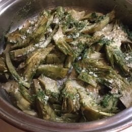 Carciofi al pesto di prezzemolo