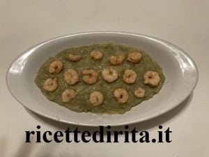 Crema con carciofi e gamberi