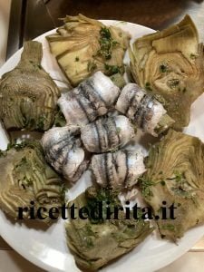 Alici con carciofi
