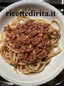 Spaghetti con crema di sarde