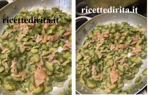 Pasta salmone e zucchine light