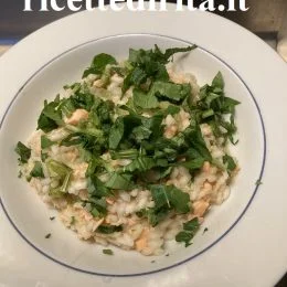 Risotto con salmone e rucola