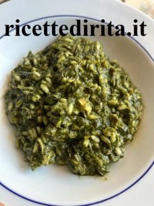 Risotto con spinaci e palamita