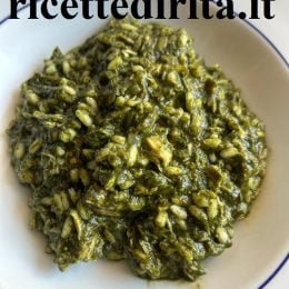 Risotto con spinaci e palamita