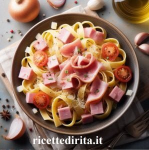 Tagliatelle con Prosciutto cotto