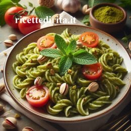 Pasta al pesto di Pistacchi