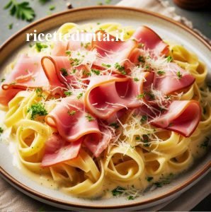 Tagliatelle con Prosciutto crudo