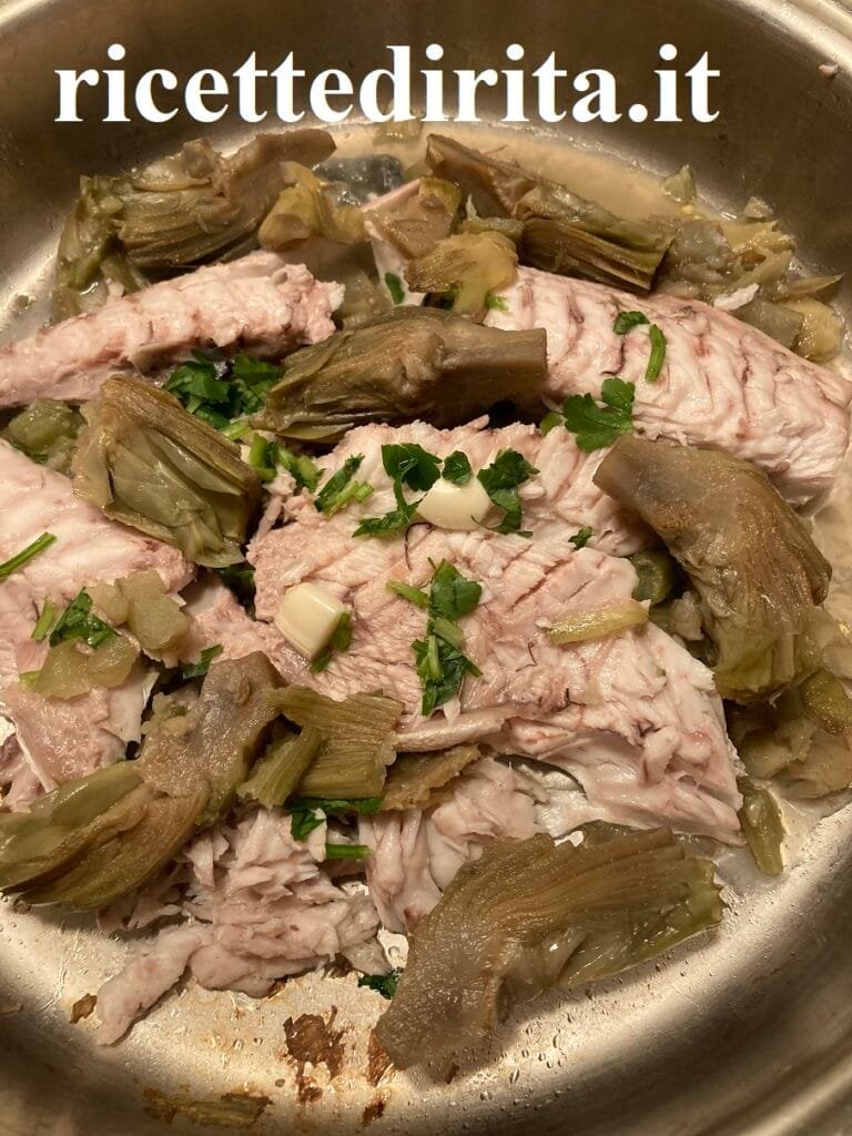 Ricciola con carciofi