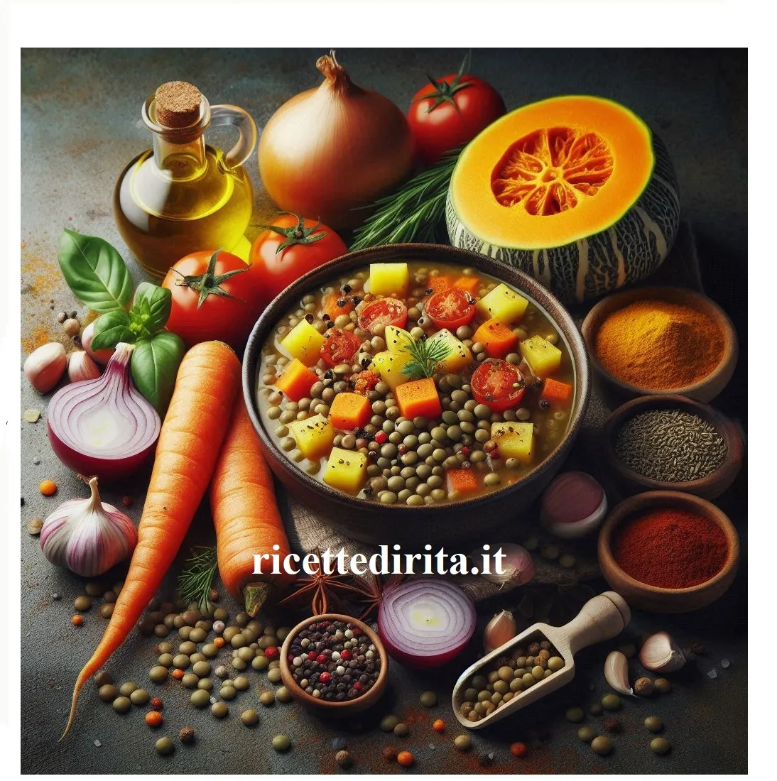 Zuppa di lenticchie e verdure