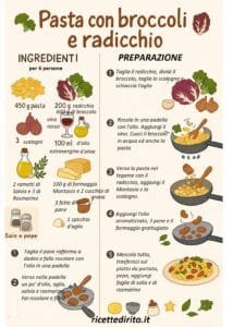 Pasta con Broccoli e Radicchio