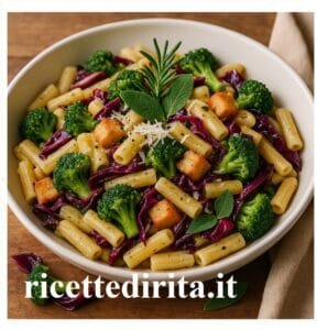 Pasta con Broccoli e Radicchio