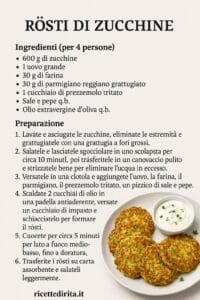 Rösti di zucchine