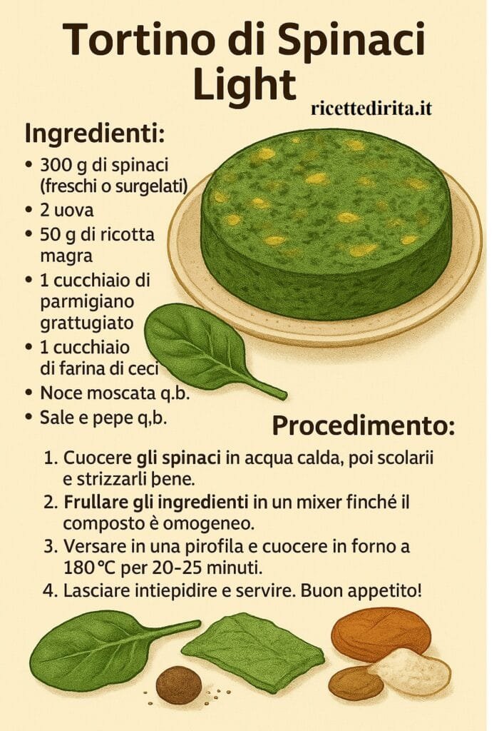 Tortino di spinaci light